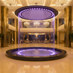 Digital Water Curtain Circular Fiber Optic CNC Decoration