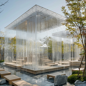Digital Water Curtain Stainless Steel Garden Water Feature