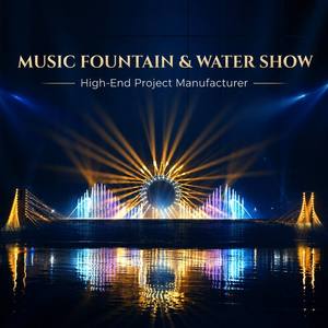 Professional Musical Fountain Water Show Outdoor Large Dancing Water Feature DMX LED Light System EPC Turnkey Project