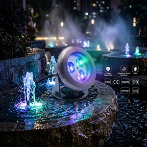 CE Waterproof 9W RGB Fountain Light