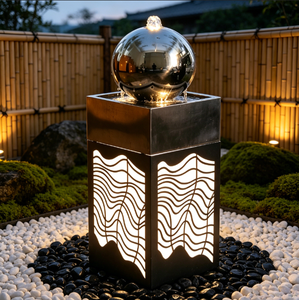 Luxury Contemporary Stainless Steel Water Feature Fountain Nozzle Wall