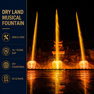 Programmable LED Dry Deck Water Feature