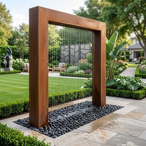 Eco-Friendly Corten Steel Fire Resistant Water Feature