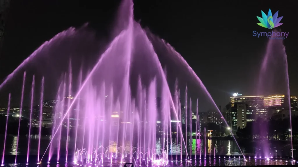Interactive Dry Deck Fountain engineered by Symphony Fountains
