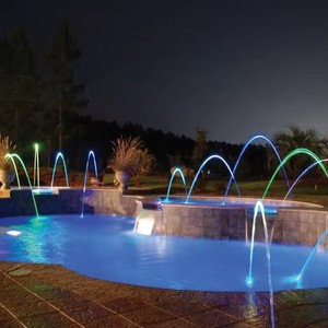 Laminar Jumping Jet Fountain Nozzle DMX Lights Colorful LED Lights Laminar Flow Water Jets Fountain Jumping Jets for Pool