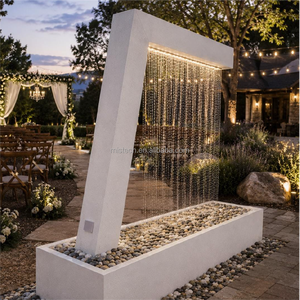 Stainless Steel Irregular Modern Luxury Water Curtain Fountain