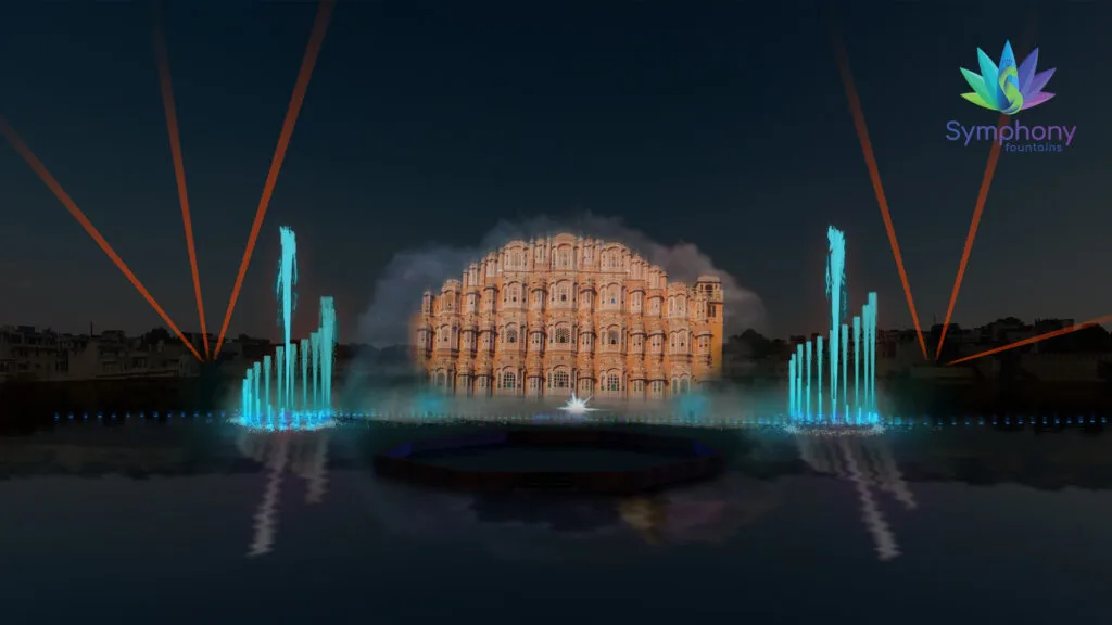Multimedia water projection show at Talkatora Lake